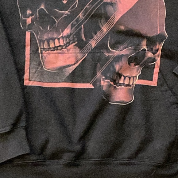 Tultex 320 skull Hoodie pullover kangaroo sweatshirt - Picture 3 of 7